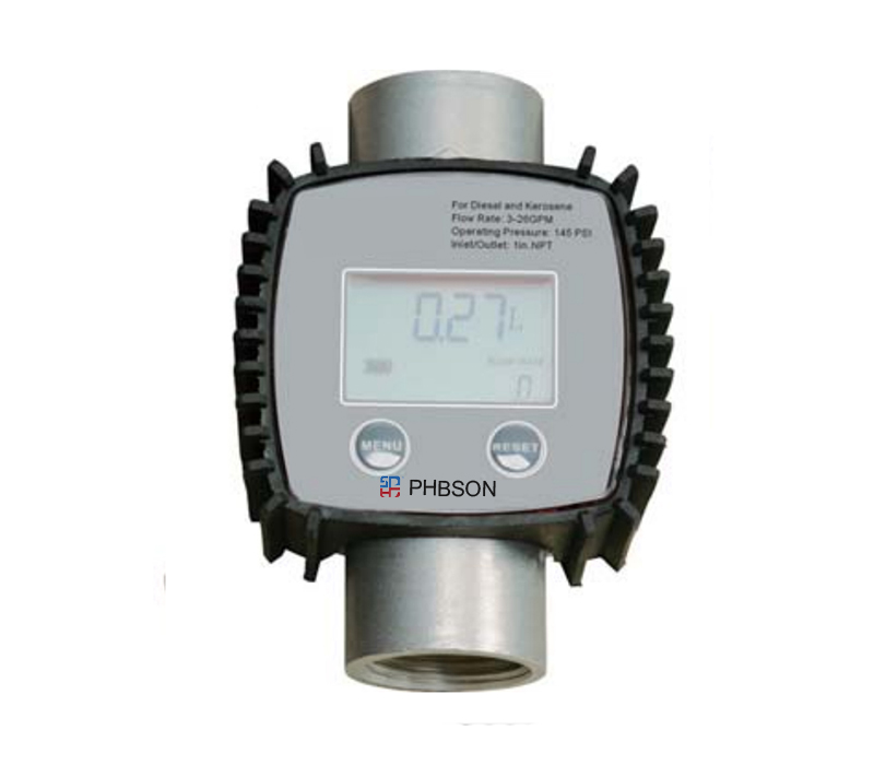 20134 1in. Turbine digitale meter met 3/4in. adapters